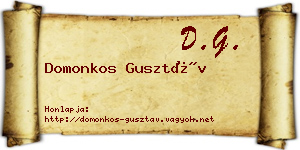 Domonkos Gusztáv névjegykártya